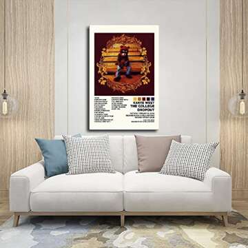 DIANSHANG Kanye Posters The College Dropout Album Cover Canvas Poster Cool Wall Decor Art Print Posters for Room Aesthetic Unframe:16x24inch(40x60cm)