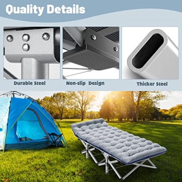 Slsy Portable Folding Camping Cot with Carry Bag for Travel