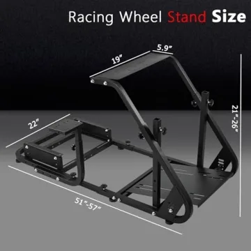 Hottoby Racing Simulator Cockpit Adjustable for Logitech/Fanatec