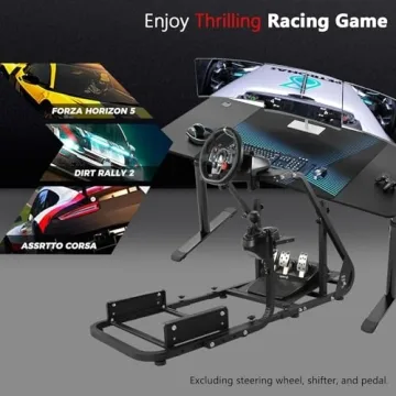 Hottoby Racing Simulator Cockpit Adjustable for Logitech/Fanatec