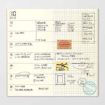 2018, Traveler's Notebook 14331006 Notebook Refill, Weekly, Weekly Free, Regular Size