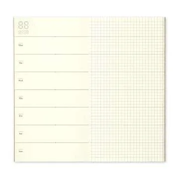 2018, Traveler's Notebook 14331006 Notebook Refill, Weekly, Weekly Free, Regular Size