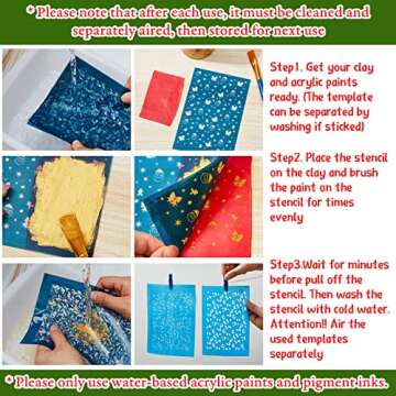 10 Pcs Christmas Silk Screen for Polymer Clay Silk Screen Stencils for Polymer Clay Earrings Polymer Clay Stencil Reusable Silkscreen Print Kit for Printing Clay for Jewelry Decoration, 4 x 6 Inch