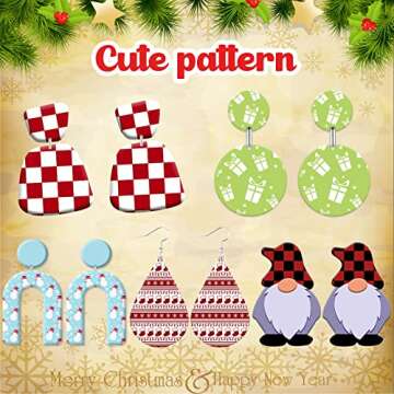 10 Pcs Christmas Silk Screen for Polymer Clay Silk Screen Stencils for Polymer Clay Earrings Polymer Clay Stencil Reusable Silkscreen Print Kit for Printing Clay for Jewelry Decoration, 4 x 6 Inch