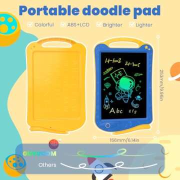 LCD Kids Drawing Tablet, GUYUCOM Colorful Doodle Board for Toddler 3 4 5 6 Years Old, Writing Tablet...