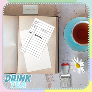 Teling Library Cards Set for Book Lovers 202 Pieces Personal Kit