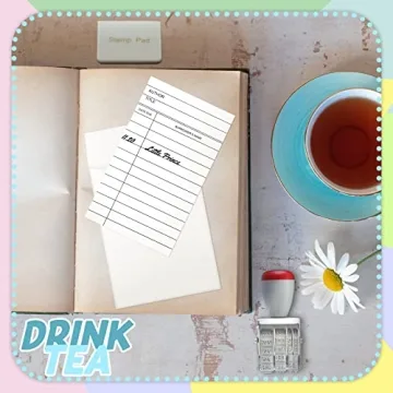 Teling Library Cards Set for Book Lovers 202 Pieces Personal Kit