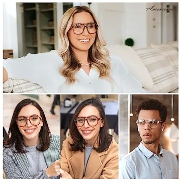 AMOMOMA Blue Light Blocking Aviator Reading Glasses 3 Pack