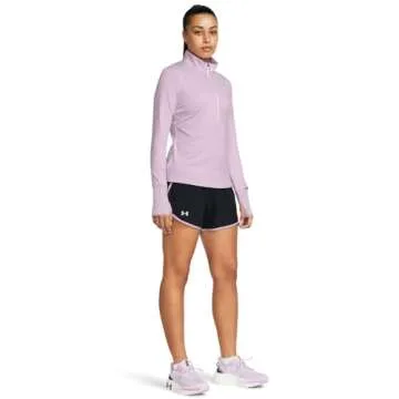 Under Armour Women’s Fly by Shorts - Black/Purple Ace in Medium