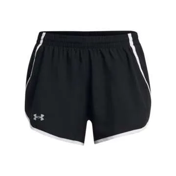 Under Armour Women’s Fly by Shorts - Black/Purple Ace in Medium