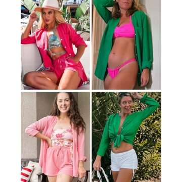 Ekouaer Lounge Sets for Women Outfits 2 Piece Sets Ladies Fashion Casual Lounge Sets Matching Shorts and Shirt Set Tracksuits Green,Large