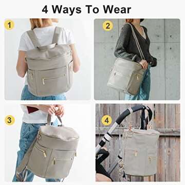 miss fong Stylish Diaper Bag Backpack with Changing Pad