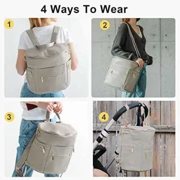 miss fong Stylish Diaper Bag Backpack with Changing Pad