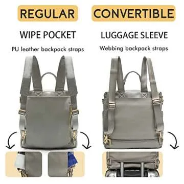 miss fong Stylish Diaper Bag Backpack with Changing Pad