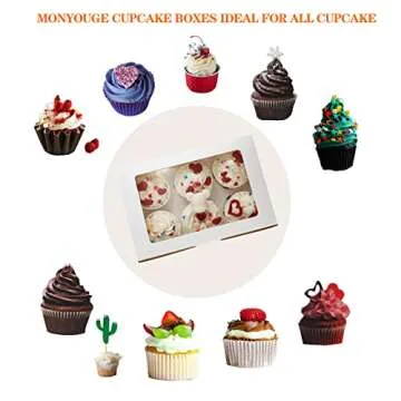 MonYouGe Cupcake Boxes for 6 Cupcakes - 30 Set