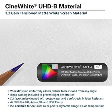 Elite Screens Yard Master 2, 90 inch Outdoor Projector Screen with Stand 16:9, 8K 4K Ultra HD 3D Fast Folding Portable Movie Theater Cinema 90" Indoor Foldable Easy Snap Projection Screen, OMS90H2