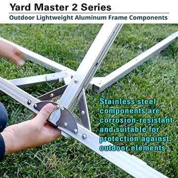 Elite Screens Yard Master 2, 90 inch Outdoor Projector Screen with Stand 16:9, 8K 4K Ultra HD 3D Fast Folding Portable Movie Theater Cinema 90" Indoor Foldable Easy Snap Projection Screen, OMS90H2