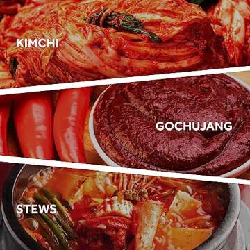 Chung Jung One Coarse Gochugaru 2.2lbs, Premium Korean Bidan Red Chili Pepper Powder O'Food Gochugaru, (2.2 Lbs) (Coarse, 2.2 Pound (Pack of 1))