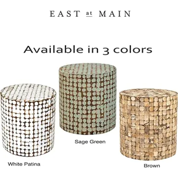 East at Main Coconut Shell Side Table - Boho Accent Table