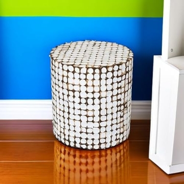 East at Main Coconut Shell Side Table - Boho Accent Table