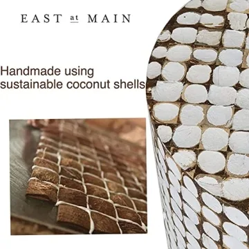 East at Main Coconut Shell Side Table - Boho Accent Table