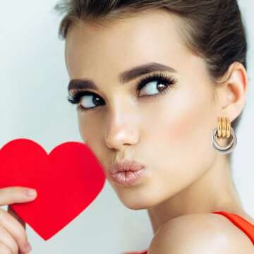 Stylish LKingel Two Tone Hoop Earrings for Women