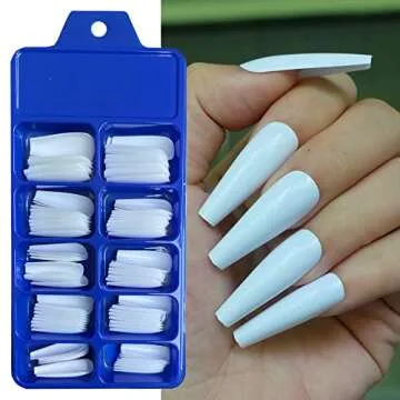 AddFavor Long Coffin Press on Nails - Acrylic Glam 400pcs