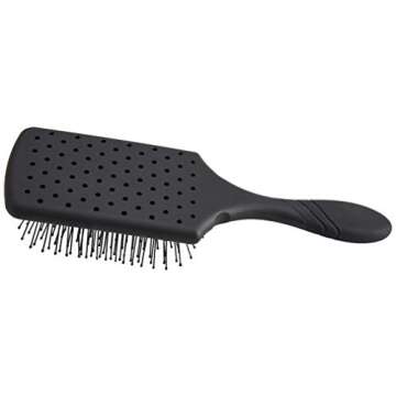 Wet Brush Paddle Detangler Hair Brush Black with Soft Bristles, Perfect Hair Brush for Men, Women and Kids, Detangler for All Hair Types - Blackout