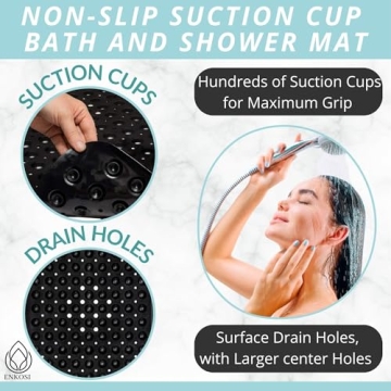 ENKOSI Non Slip Bath Mat - Safety and Style Combined