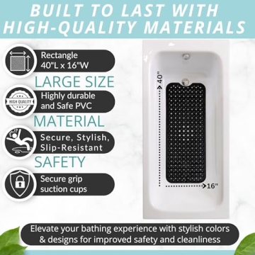 ENKOSI Non Slip Bath Mat - Safety and Style Combined