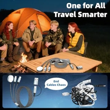 Travel 3 in 2 Multi Charging Cable for iWatch & iPhone