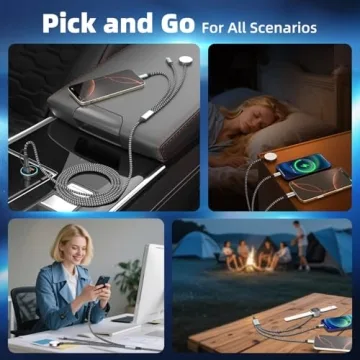 Travel 3 in 2 Multi Charging Cable for iWatch & iPhone