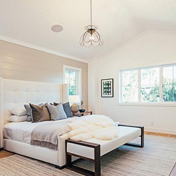 Yifi Deco 12" Vintage Brass Pendant Light Fixture