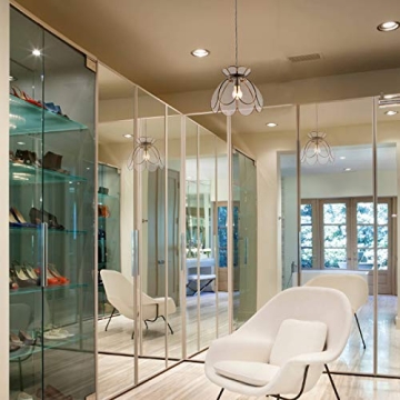 Yifi Deco 12" Vintage Brass Pendant Light Fixture