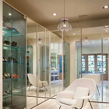 Yifi Deco 12" Vintage Brass Pendant Light Fixture