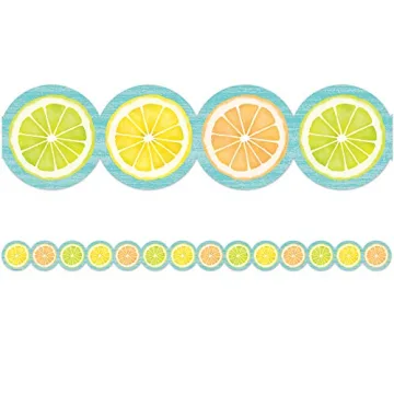 Teacher Created Resources Lemon Zest Citrus Slices Die-Cut Border Trim for Classroom Decor