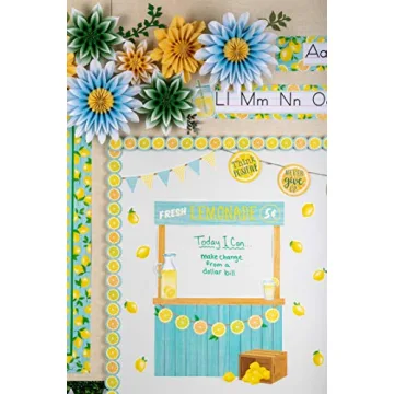 Vibrant Lemon Zest Die-Cut Border Trim for Classrooms