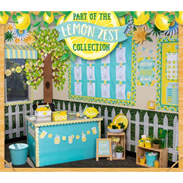 Vibrant Lemon Zest Die-Cut Border Trim for Classrooms