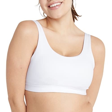 Champion Sports Soft Touch, Moisture-Wicking Moderate Support Bra for Women (Plus Size, White, Small...