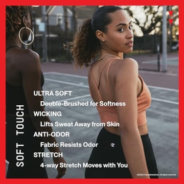 Champion Sports Soft Touch Moisture-Wicking Sports Bra