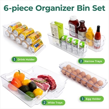 Greenco Stackable Fridge Organizers for Ultimate Kitchen Order