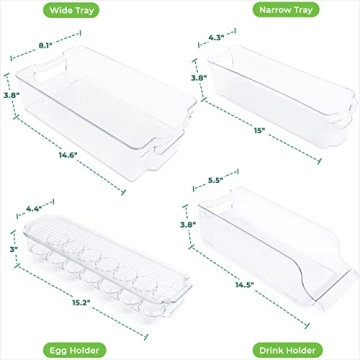 Greenco Stackable Fridge Organizers for Ultimate Kitchen Order