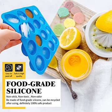 silicone molds for baking ，2 Pieces Silicone Chocolate Molds,Cookie molds ,32 Cavity Silicone Emoji Molds . Mini Soap Making ,Perfect Molds for Chocolate Covered Oreos, Cupcake, Candy, Pudding