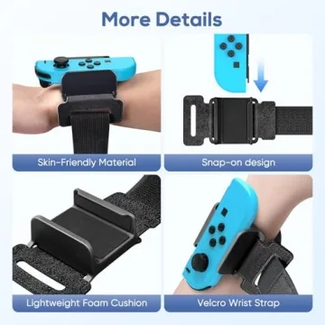 YUANHOT Adjustable Wrist Bands for Nintendo Switch Just Dance