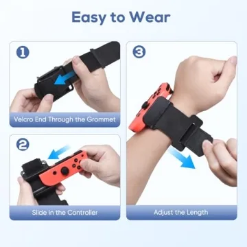 YUANHOT Adjustable Wrist Bands for Nintendo Switch Just Dance