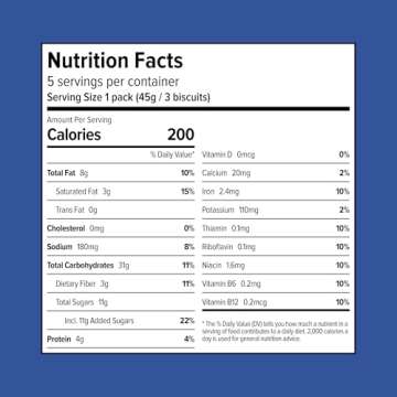 Sweet Loren's Vegan Breakfast Biscuits | Blueberry | 4g Protein, 19g Whole Grains | Plant Based, Glu...