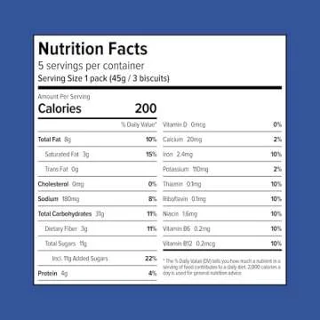 Sweet Loren's Vegan Breakfast Biscuits | Blueberry | 4g Protein, 19g Whole Grains | Plant Based, Glu...