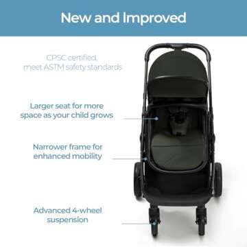 Mompush Wiz 2-in-1 Convertible Baby Stroller - Versatile & Stylish