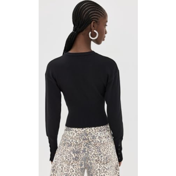 Lioness Women's Cardigan - Cozy Elegance in Onyx Black