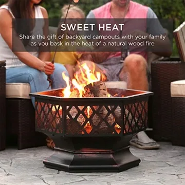 Best Choice Products 24in Hex Shaped Steel Fire Pit
